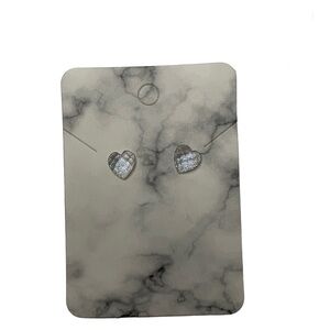 Heart crystal earrings